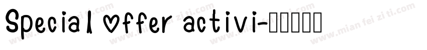 Special offer activi字体转换